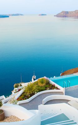 as-tur tło Santorini